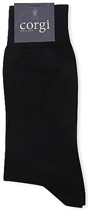 Corgi Cashmere-silk flat knit socks - for Men