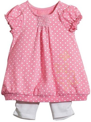 Vertbaudet Baby Girl's Pink Dress & Leggings outfit