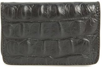 Nixon 'Mercer' Croc Embossed Leather Card Wallet