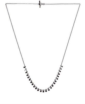 SIA TAYLOR Ruthenium-plated silver medium dots necklace