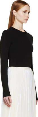 Proenza Schouler Black Knit Cropped Sweater
