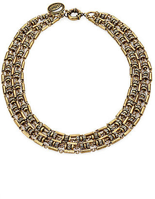 Giles & Brother Crystal Antiqued Multi-Chain Necklace