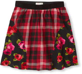 Children's Place Plaid rose skirt