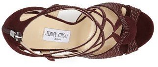 Jimmy Choo 'Vermeil' Crystal Trim Strappy Sandal (Women)