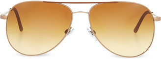 Giorgio Armani Matte Bronze Aviator Sunglasses - for Men