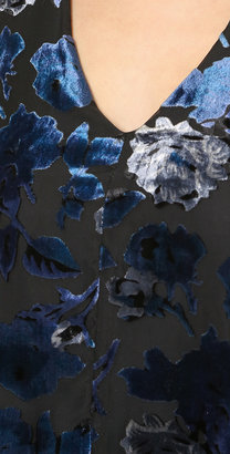 BB Dakota Mini Dress With Vevlet Floral Pattern
