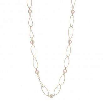 Betty Jackson Designer long cream pearl link necklace