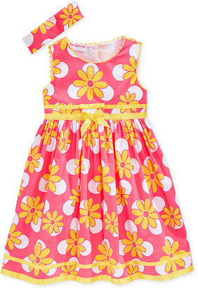 Nannette Little Girls' Floral Poplin Dress