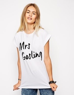 ASOS Boyfriend T-Shirt with Mrs Gosling Print