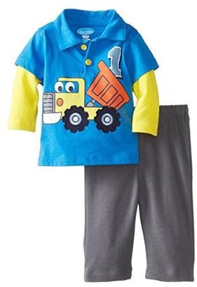 Bon Bebe Dump Truck 2 Piece Pant Set (Baby)-Multicolor-3-6 Months