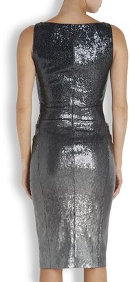 Donna Karan Grey degradé sequinned dress