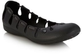 Crocs Black elasticated ballet pumps