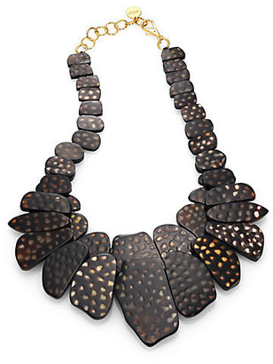 Nest Spotted Horn Cluster Statement Collar Necklace