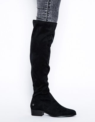 Blink Over The Knee Black Flat Boots