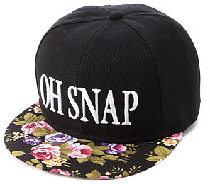 Charlotte Russe Oh Snap Floral Baseball Cap
