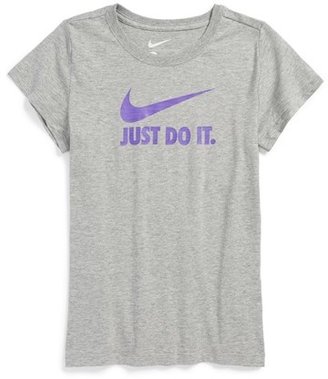 Nike 'Just Do It' Tee (Big Girls)