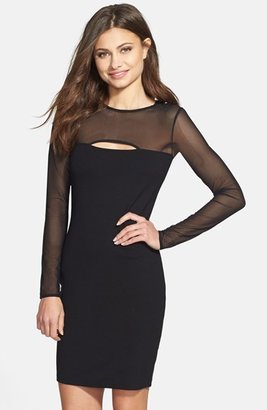 French Connection 'Valentine' Cutout Illusion Body-Con Dress