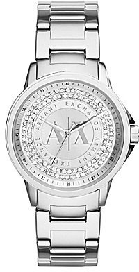 AX Armani Exchange Silver Glitz 3-Hand Watch