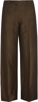 McQ Linen and wool-blend wide-leg pants
