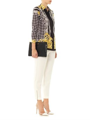 Versace Gingham baroque blouse
