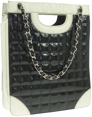 Chanel Large Black And White Quilted Timeless Tote
