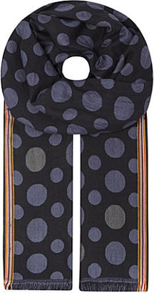 Paul Smith Cotton-silk blend spotted scarf