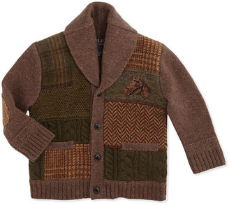 Ralph Lauren Childrenswear Long-Sleeve Button-Front Wool Blazer, Cocoa Brown, 9-24 Months