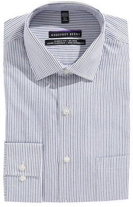 Geoffrey Beene Classic Fit Striped Shirt-GREY-15 34/35