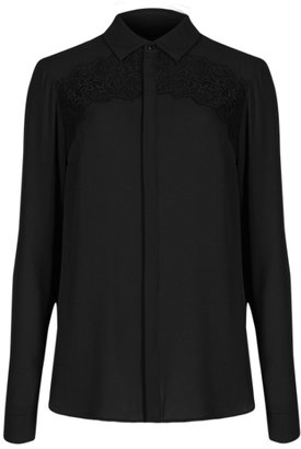 Marks and Spencer M&s Collection Concealed Button Through Lace Panelled Blouse