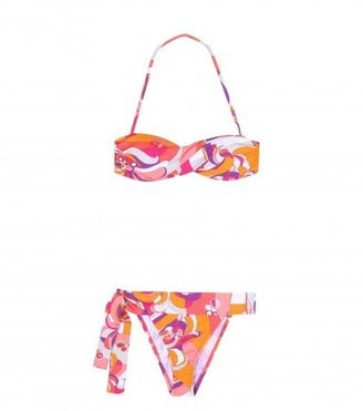 Emilio Pucci Beach Printed Bandeau Bikini