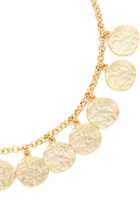 Kenneth Jay Lane Hammered Coin Station Necklace