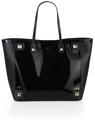 Saks Fifth Avenue Furla Exclusively for Daphne Patent- and Matte-Leather Tote