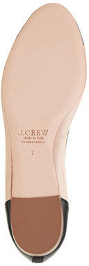J.Crew Kiki contrast cap toe ballet flats
