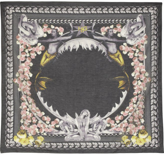 Givenchy Mermaid Roses printed cotton and silk-blend scarf