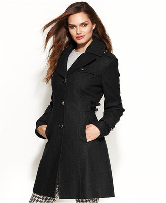 Kenneth Cole Womens Plus-Size Tweed Coat 
