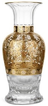 Moser History limited edition gilded gold vase