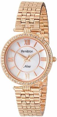 Swarovski Armitron Women's 75/5214MPRG Crystal Accented -Tone Bracelet Watch