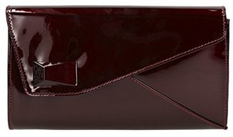 Clarks Just Izzy Burgundy Patent Synthetic Womens Synthetic Bags