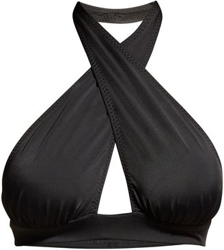 Norma Kamali Crisscross Halter Bikini Top