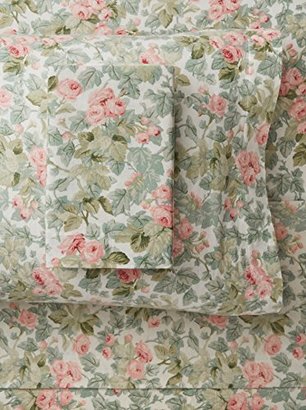 Laura Ashley Flannel King Sheet Set, Cottage Rose
