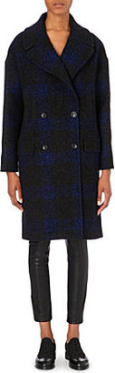 Paul Smith Black Oversized checked coat