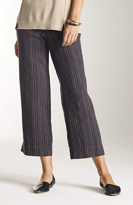 J. Jill Easy linen striped cropped pants