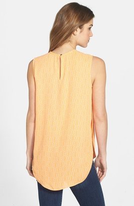Vince Camuto 'Oval Dashes' Center Pleat Blouse