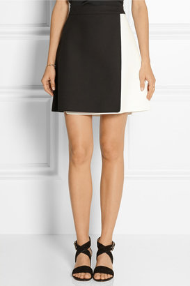 Fendi Cotton-crepe wrap mini skirt