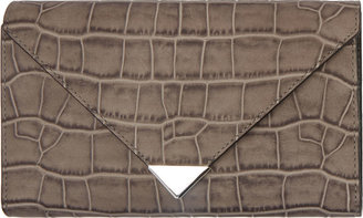Alexander Wang Oyster Embossed Leather Prisma Envelope Clutch