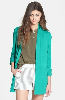 Nordstrom MOD.lusive by Bobeau Ruched Sleeve Long Cardigan Exclusive)