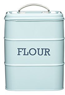 Kitchen Craft Living Nostalgia" Flour Tin, Light Blue, 16.5 x 12 x 24 cm