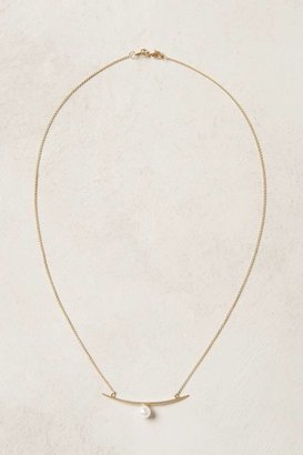 Anthropologie White/Space Pearl Arc Necklace