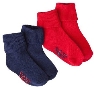 Circo Infant Toddler 2 Pack Casual Socks - Navy/Red