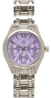 River Island Silver tone lilac face bracelet watch